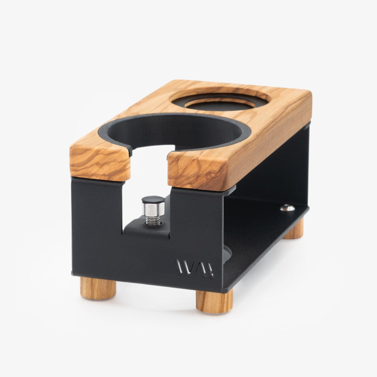 Tamperstation LANG von Wiedemann mit Ring und Tamper-Stand Tamper Station Wiedemann Manufaktur Schwarz Olive - rhiinland.com