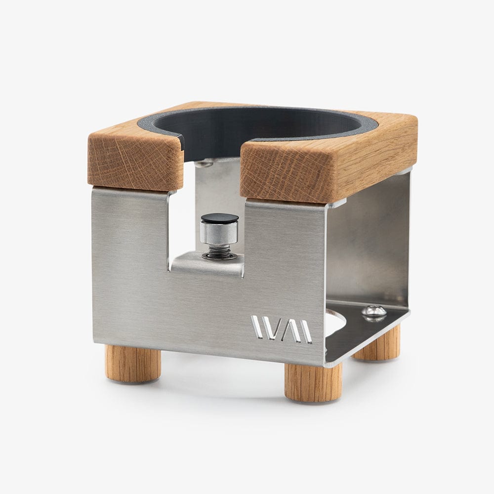 Tamperstation von Wiedemann Version 2 mit Ring Tamper Station Wiedemann Manufaktur Edelstahl Eiche - rhiinland.com