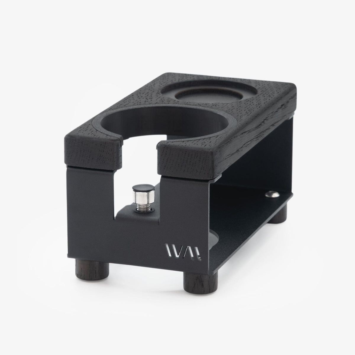 Tamperstation LANG von Wiedemann mit Ring und Tamper-Stand Tamper Station Wiedemann Manufaktur Schwarz Räuchereiche - rhiinland.com