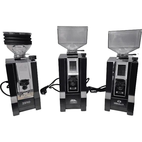 Eureka Mignon TURBO - 65 mm Scheiben, Auswurf Chrom, Schwarz, verschiedene Farben Kaffeemühlen Eureka - rhiinland.com