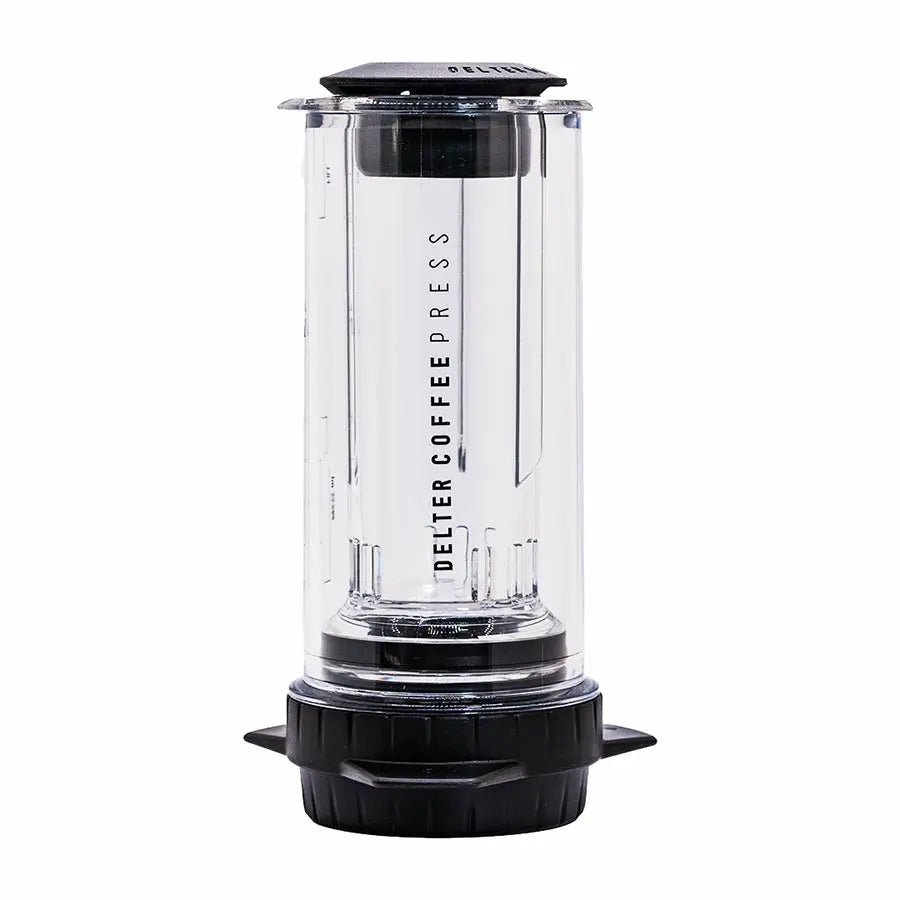 Delter Coffee Press – Volle Geschmackskontrolle in Clear & Grey Limited Edition Kaffee mobil Delter Coffee Clear - rhiinland.com