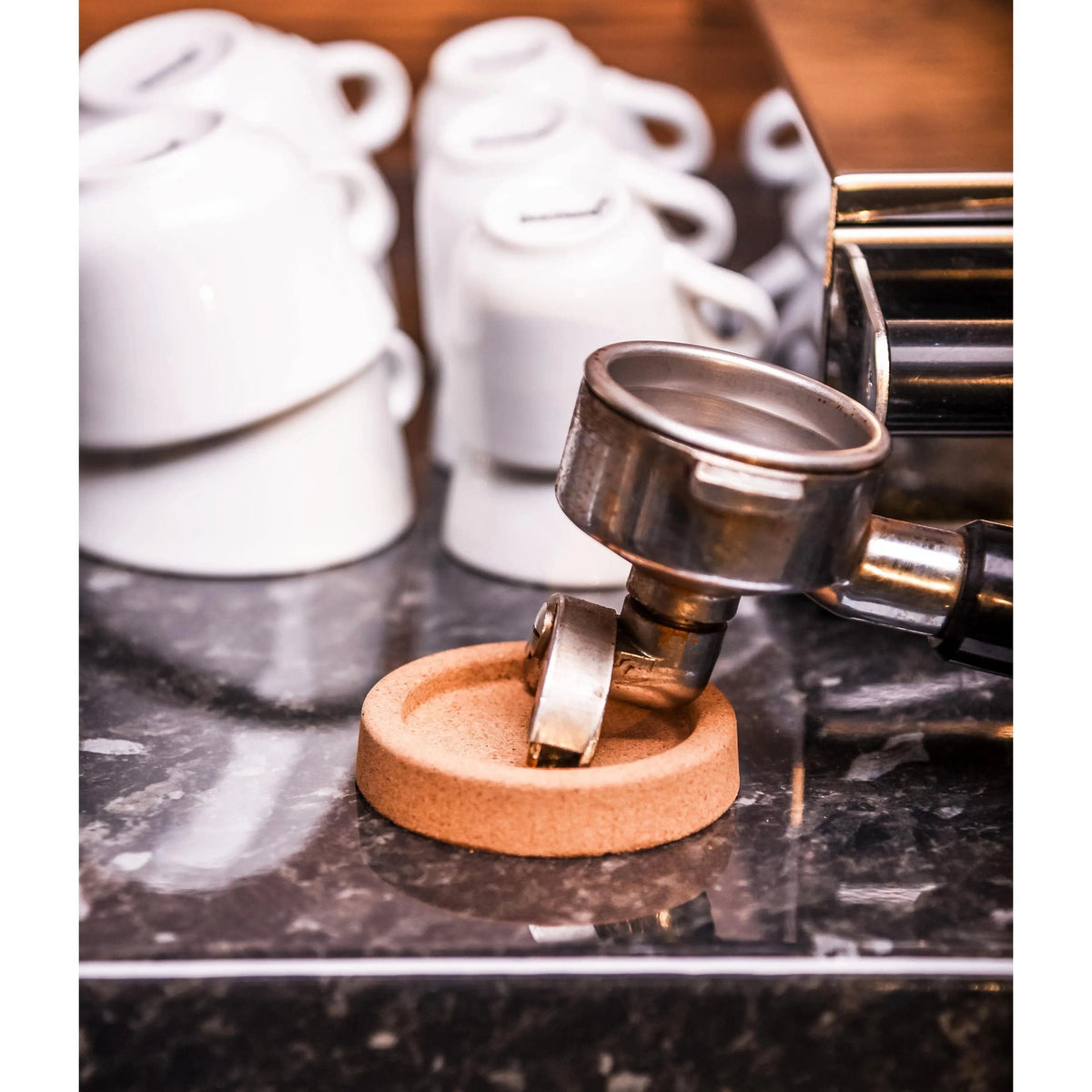 Tamper Abstellplatz - Recycelter Kork Tamper Matte JoeFrex - rhiinland.com