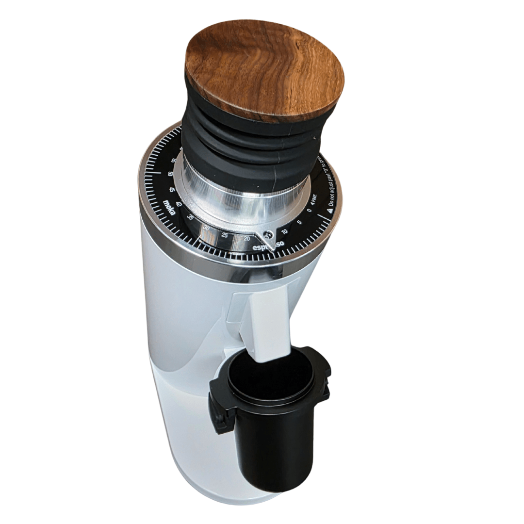 G-Iota DF 64 - Gen II - Version 2.5 - Titanium Red Burrs schwarz oder weiß - Single Dose Mühle Kaffeemühlen G-Iota - rhiinland.com