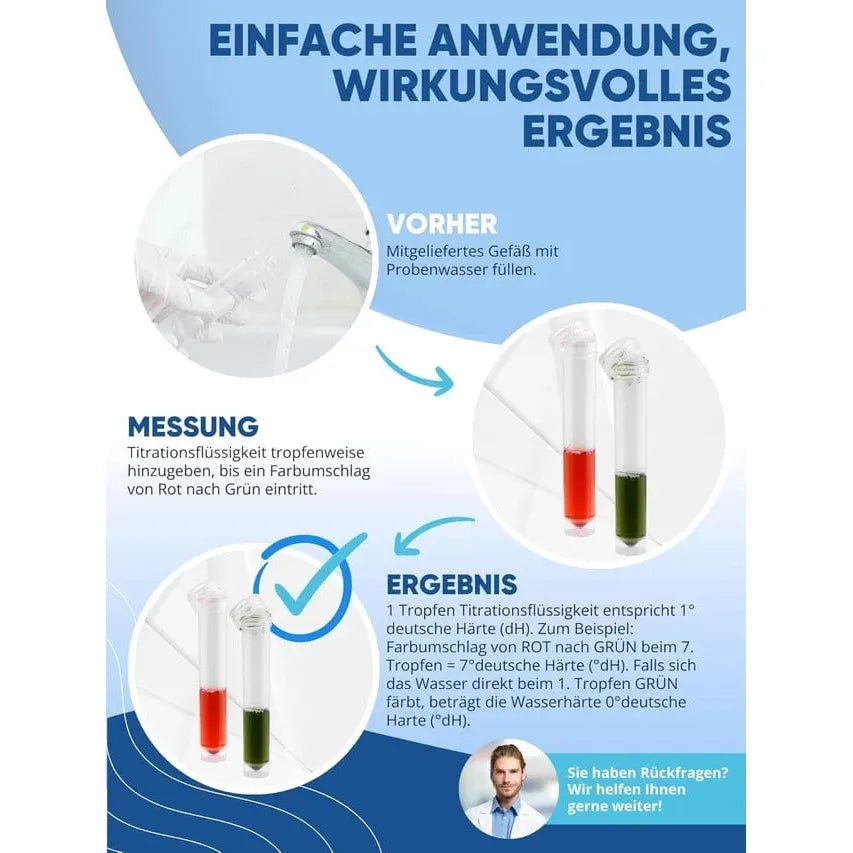 AGUALEVE Wasserhärte Test - Grad deutscher Härte Reiniger und Entkalker Agualeve - rhiinland.com