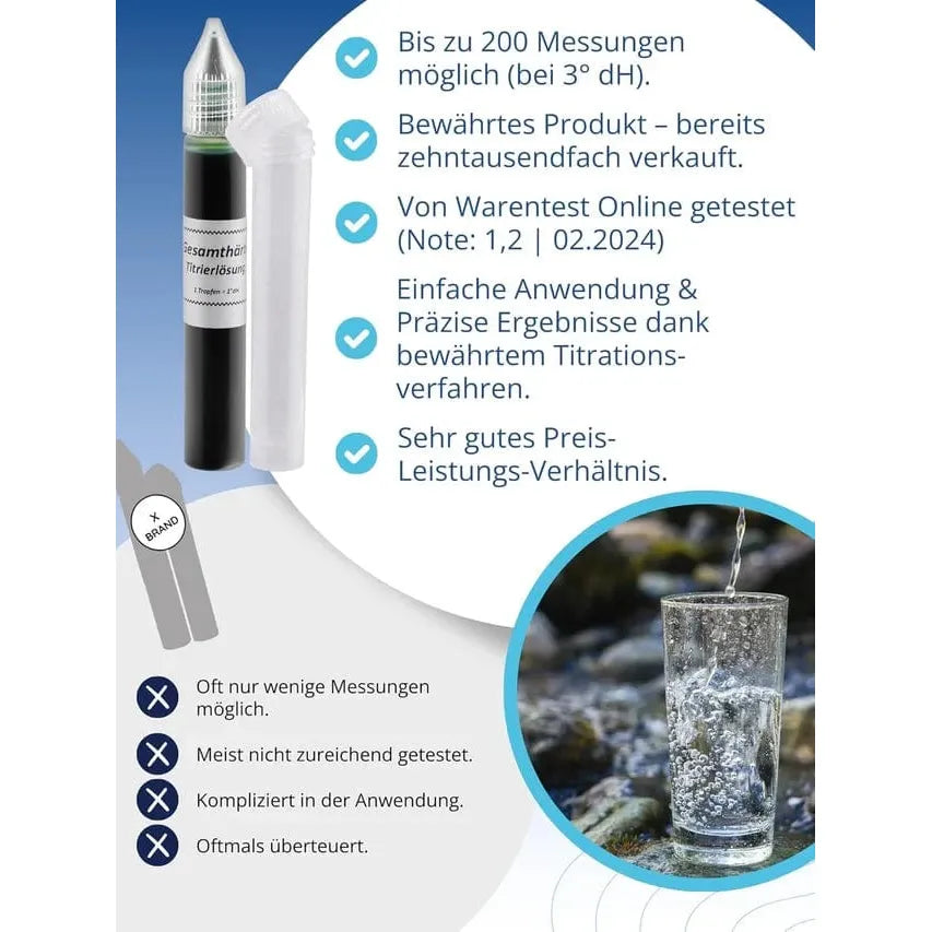 AGUALEVE Wasserhärte Test - Grad deutscher Härte Reiniger und Entkalker Agualeve - rhiinland.com
