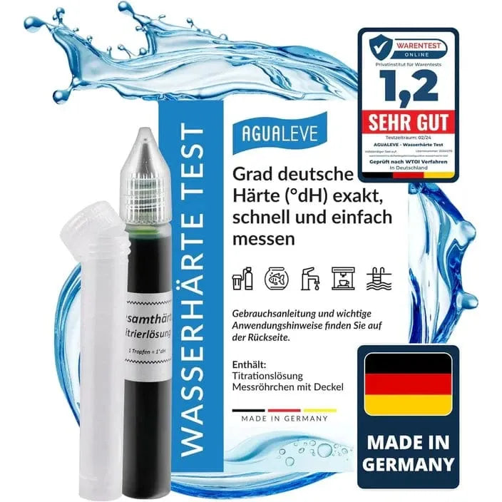 AGUALEVE Wasserhärte Test - Grad deutscher Härte Reiniger und Entkalker Agualeve - rhiinland.com