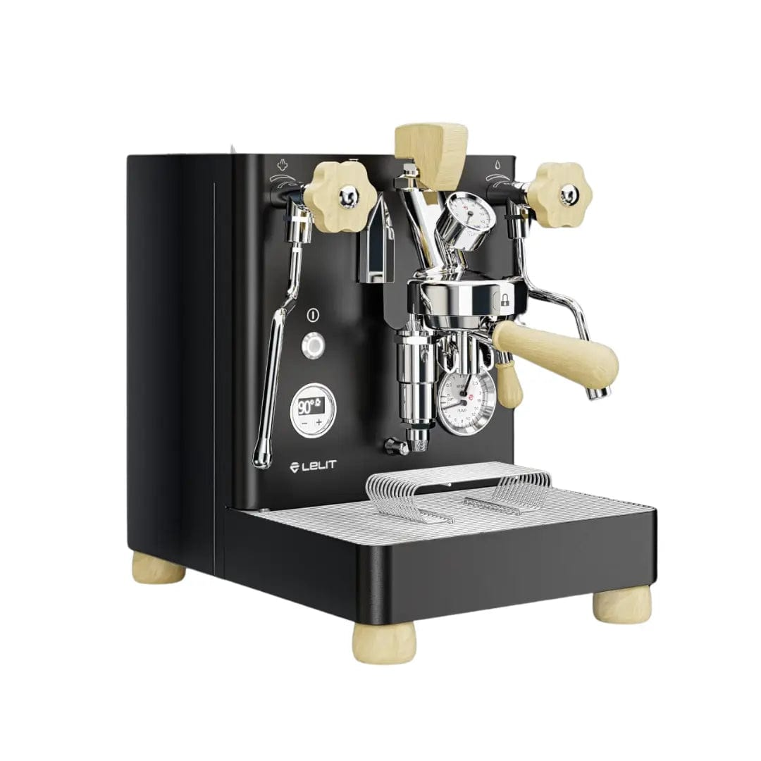 Lelit Bianca Espressomaschine – Edelstahl, Doppelmanometer, Holzdetails Espressomaschinen Lelit Schwarz - rhiinland.com