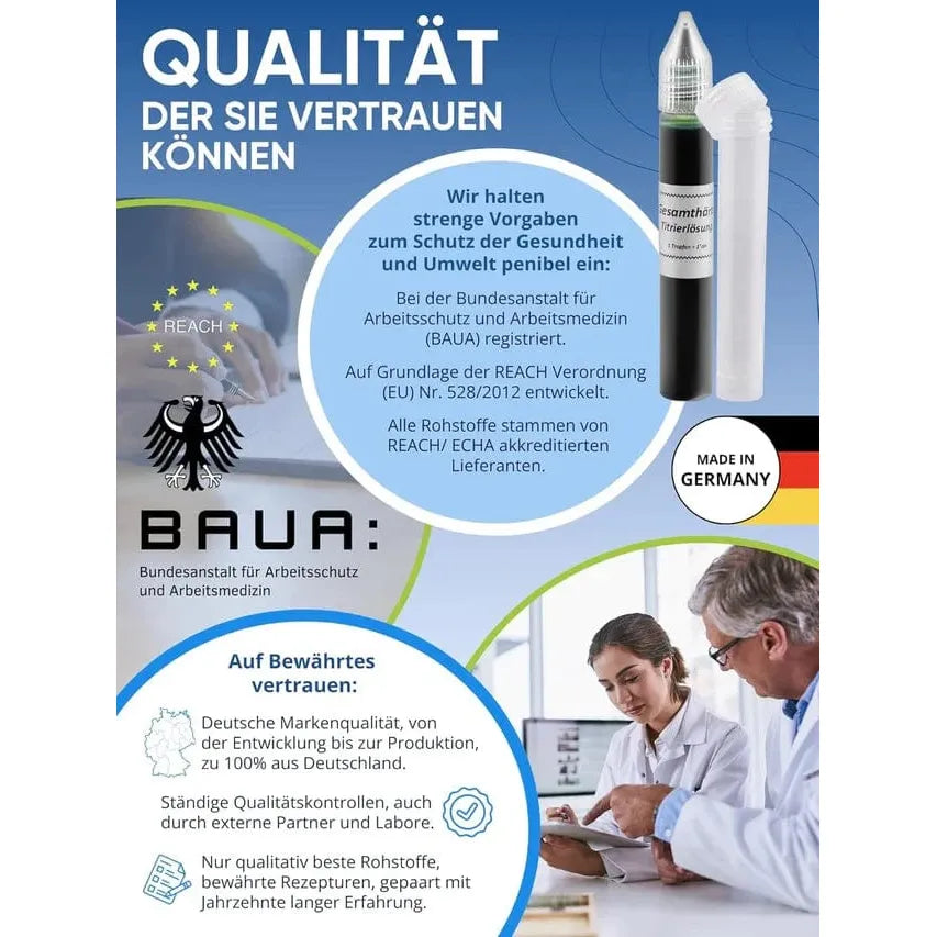 AGUALEVE Wasserhärte Test - Grad deutscher Härte Reiniger und Entkalker Agualeve - rhiinland.com