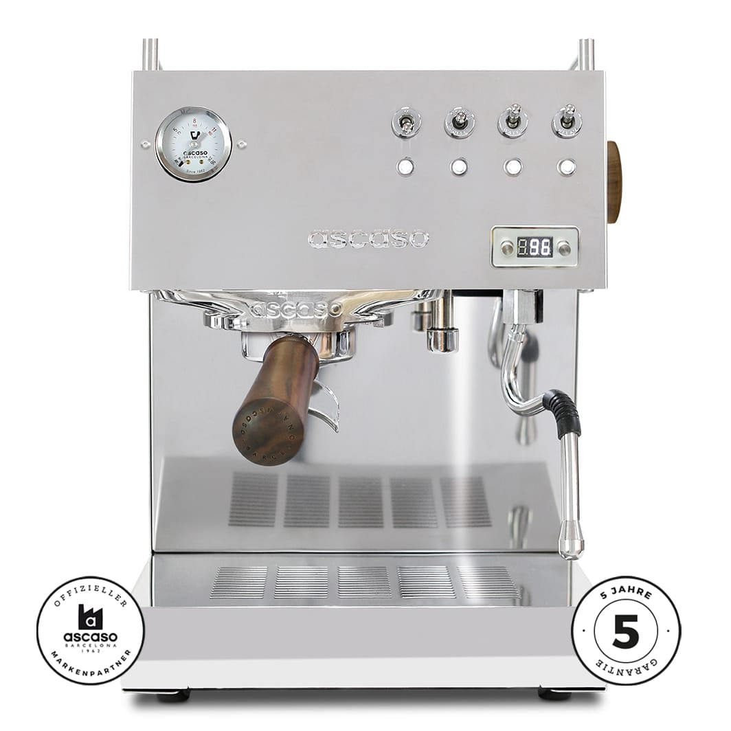 Ascaso Steel DUO PID V3 | Schwarz Chrom oder Weiß | Version 2026 Espressomaschinen Ascaso V2 Chrom / Inox - rhiinland.com