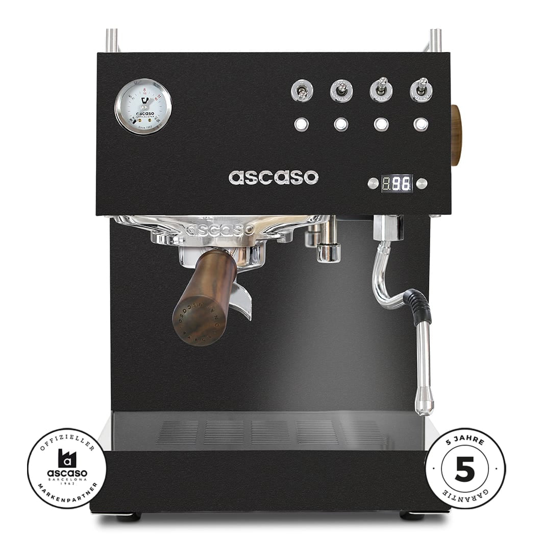 Ascaso Steel DUO PID V3 | Schwarz Chrom oder Weiß | Version 2026 Espressomaschinen Ascaso V2 Schwarz - rhiinland.com