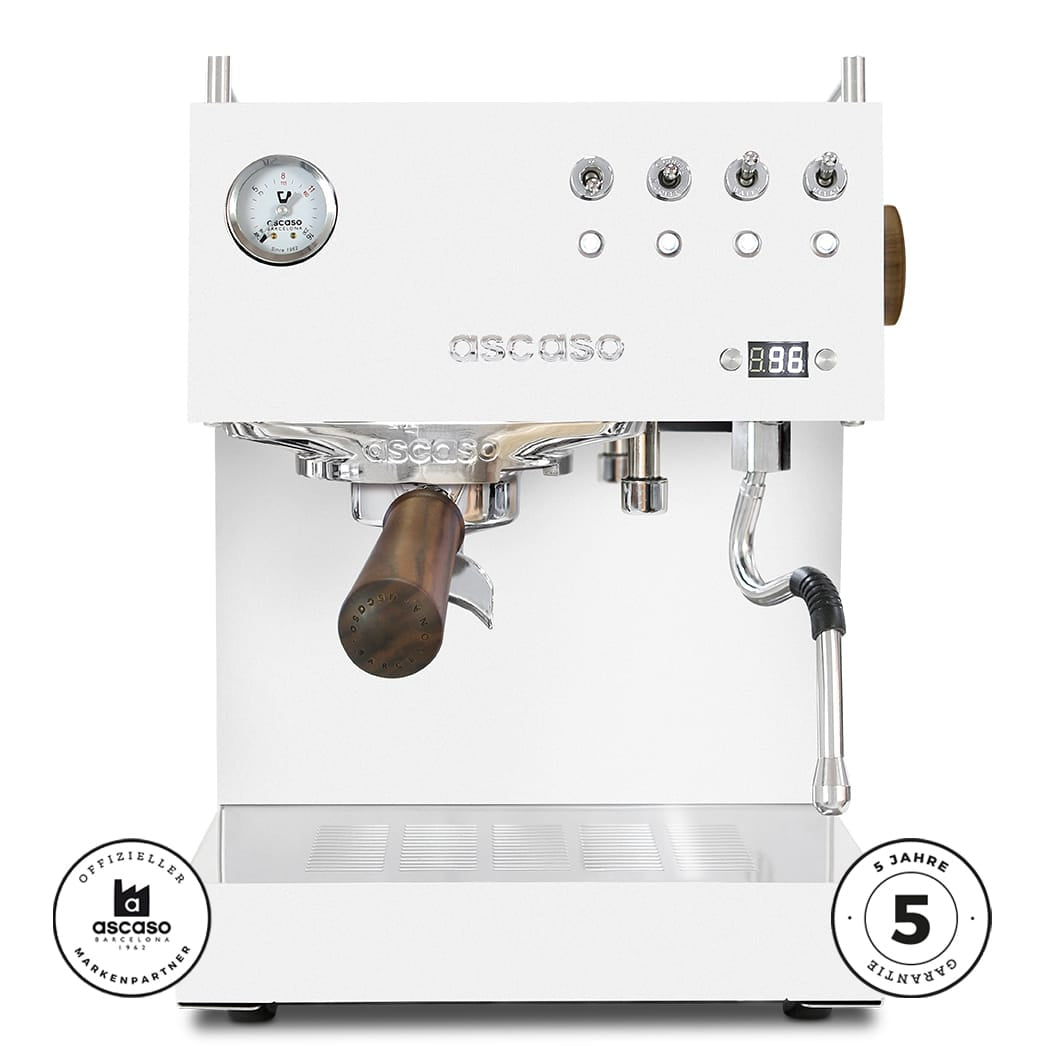 Ascaso Steel DUO PID V3 | Schwarz Chrom oder Weiß | Version 2026 Espressomaschinen Ascaso V2 Weiß - rhiinland.com