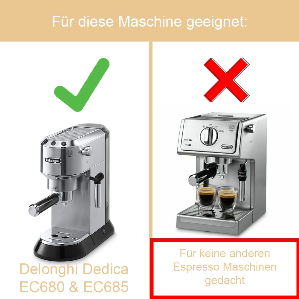 JoeFrex Siebträger Walnuss für Delonghi Dedica & Smeg ECF – 1er oder 2er Auslauf oder Bodenlos Siebträger JoeFrex - rhiinland.com