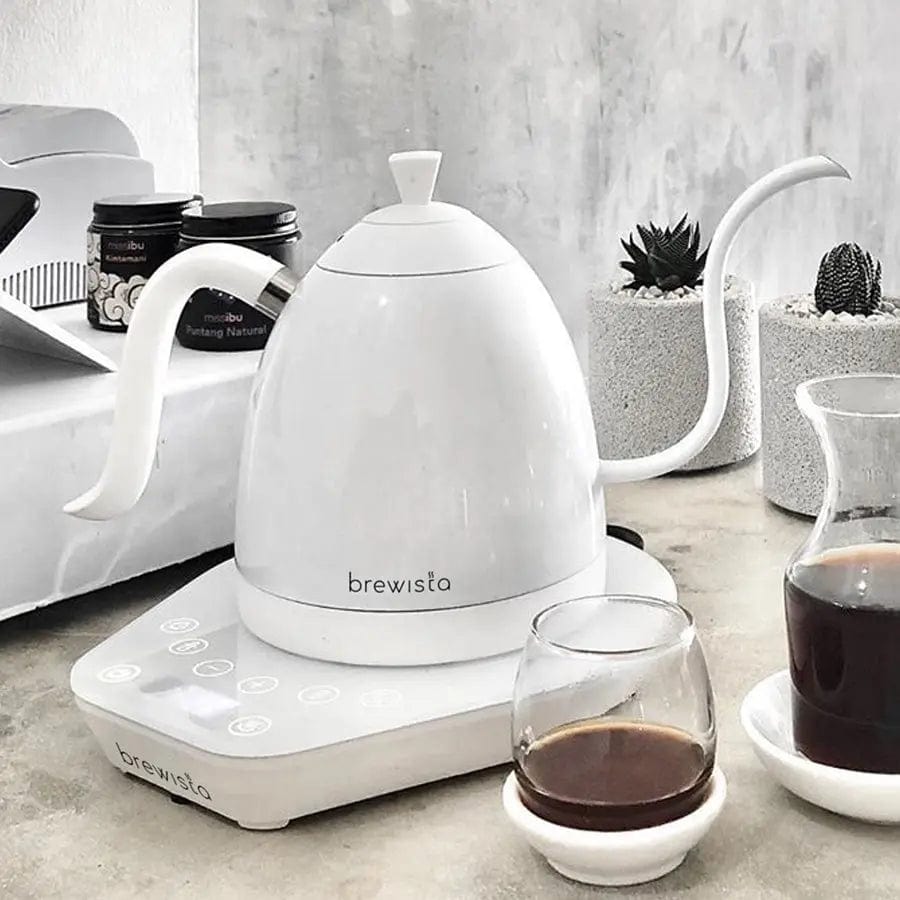 Brewista Artisan 1.0 L Gooseneck Variable Kettle - Weiß/Weiß - Wasserkocher Wasserkanne Brewista - rhiinland.com