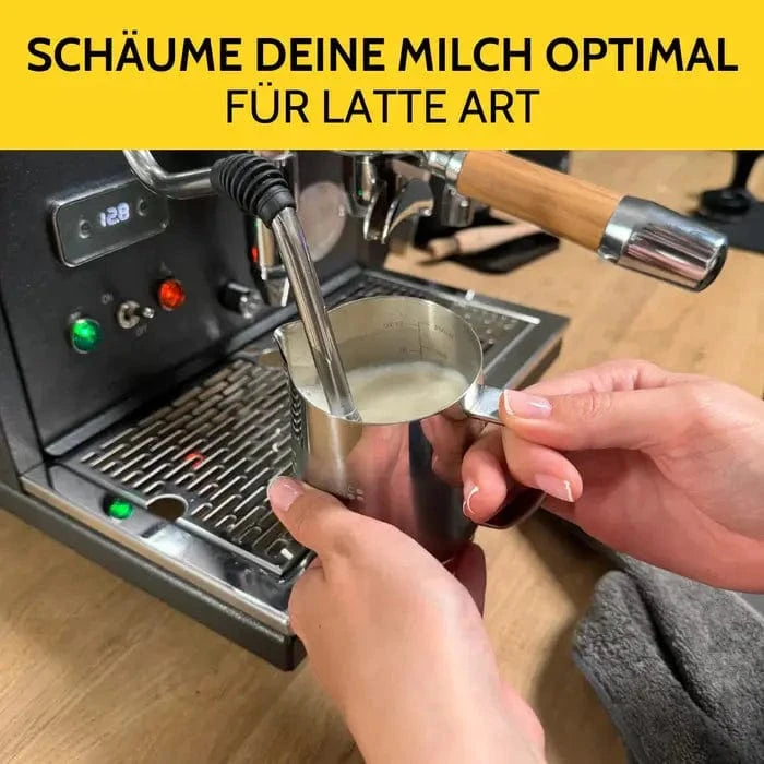 Milchkännchen Edelstahl Silber 350 ml oder 590 ml mit Skala von COYOOCO Milchkännchen COYOOCO - rhiinland.com