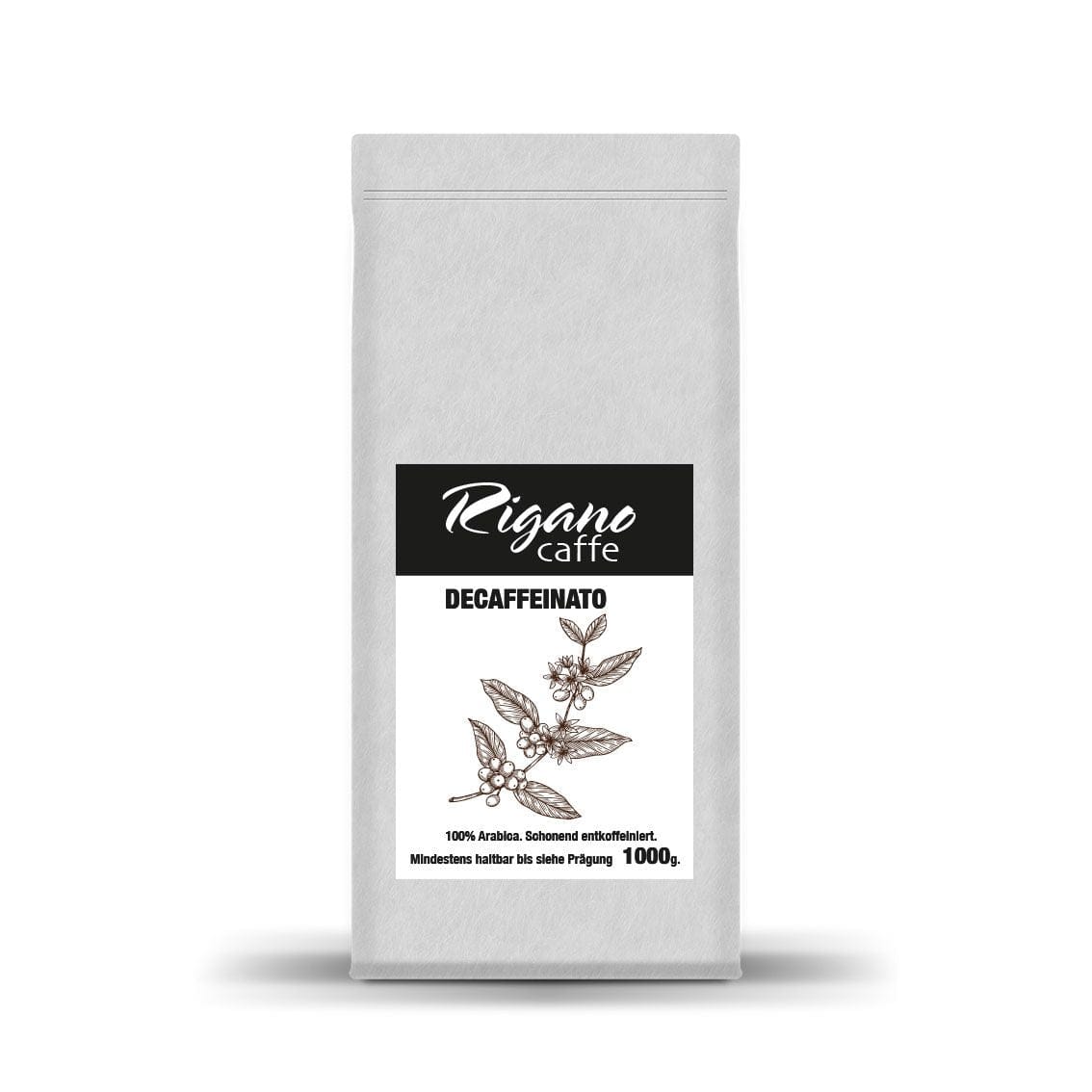 DECAFFEINATO - Koffeinfreier Kaffee von Rigano Caffe Kaffee RIGANO Caffe Ganze Bohnen 250 Gramm - rhiinland.com