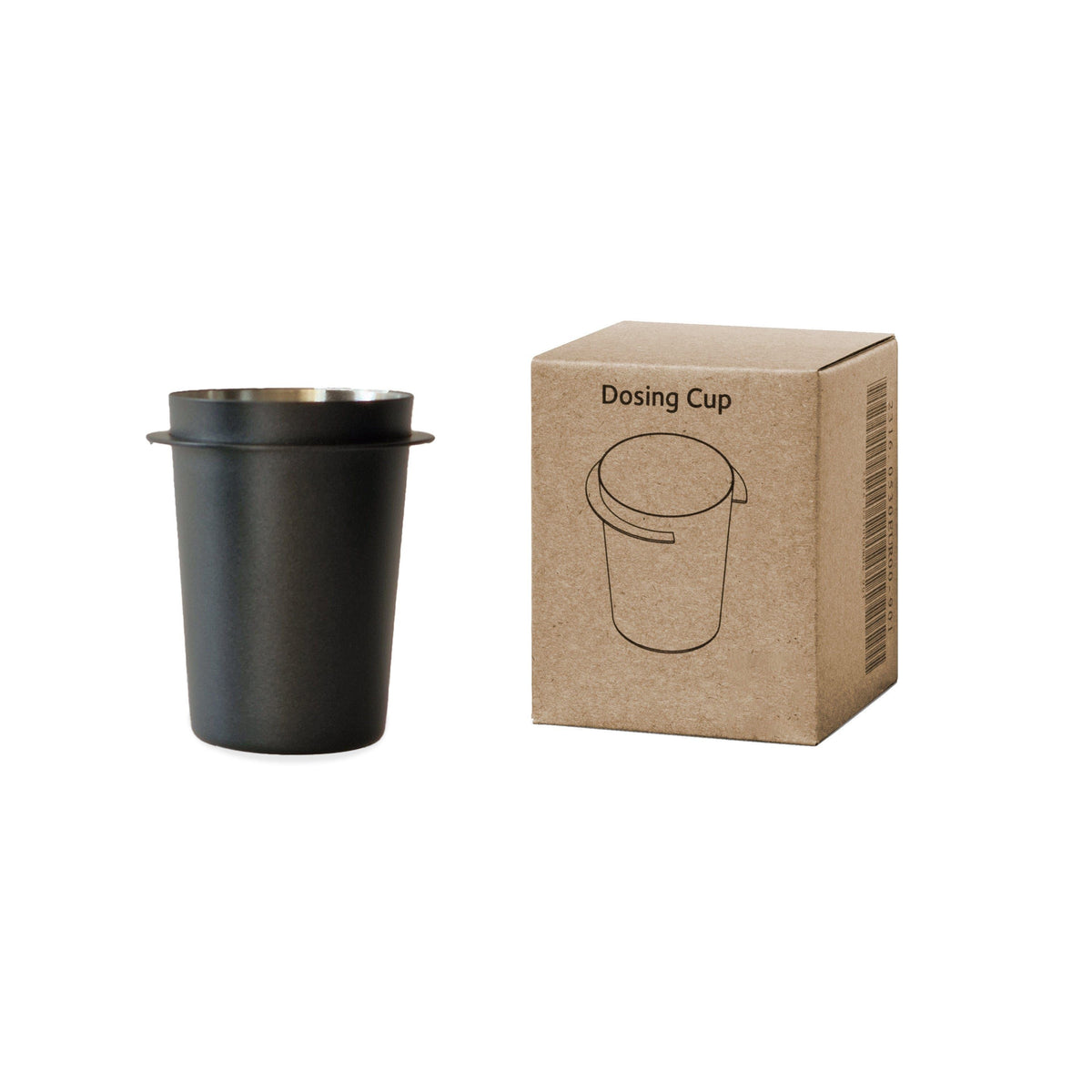 Eureka Dosing Cup mit Eureka-Gravur Chrom oder Schwarz Dosierbecher Eureka Schwarz Matt - rhiinland.com