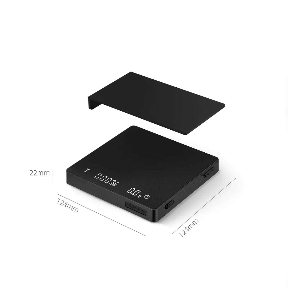 MHW-3BOMBER Cube Coffee Scale 3.0 Pro – Digitale Espresso Waage Schwarz Waage MHW-3Bomber - rhiinland.com