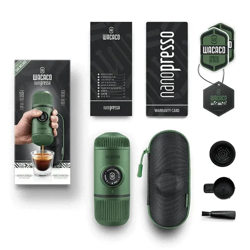 WACACO NANOPRESSO To-Go Espressomaschine Moos Grün Kaffee mobil WACACO - rhiinland.com
