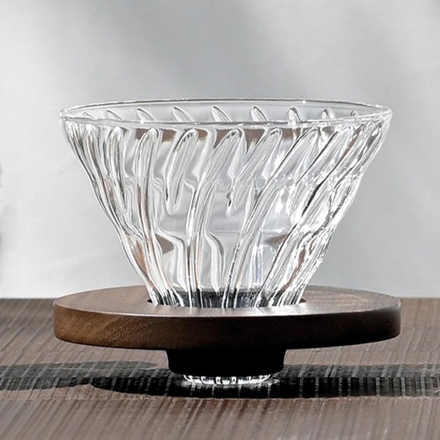 Hario Glass Coffee Dripper V60 02 – Walnut Wood Handfilter Hario - rhiinland.com