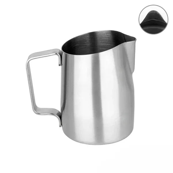 WPM Milchkännchen #06 – Round Spout Latte Art Pitcher Milchkännchen WPM 450 ml Chrom - rhiinland.com