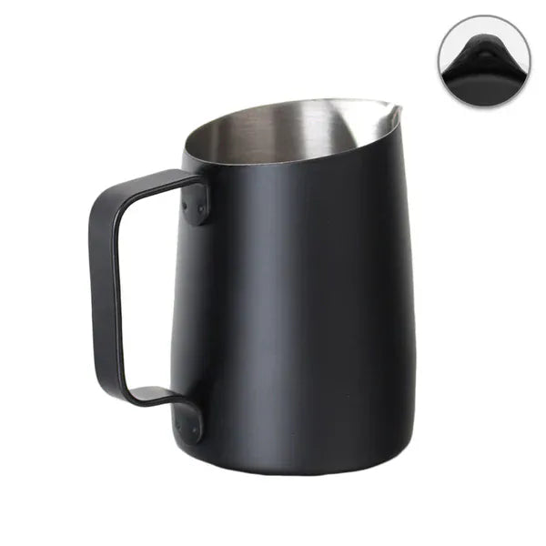 WPM Milchkännchen #09 – Wide Spout Latte Art Pitcher Milchkännchen WPM 650 ml Schwarz - rhiinland.com