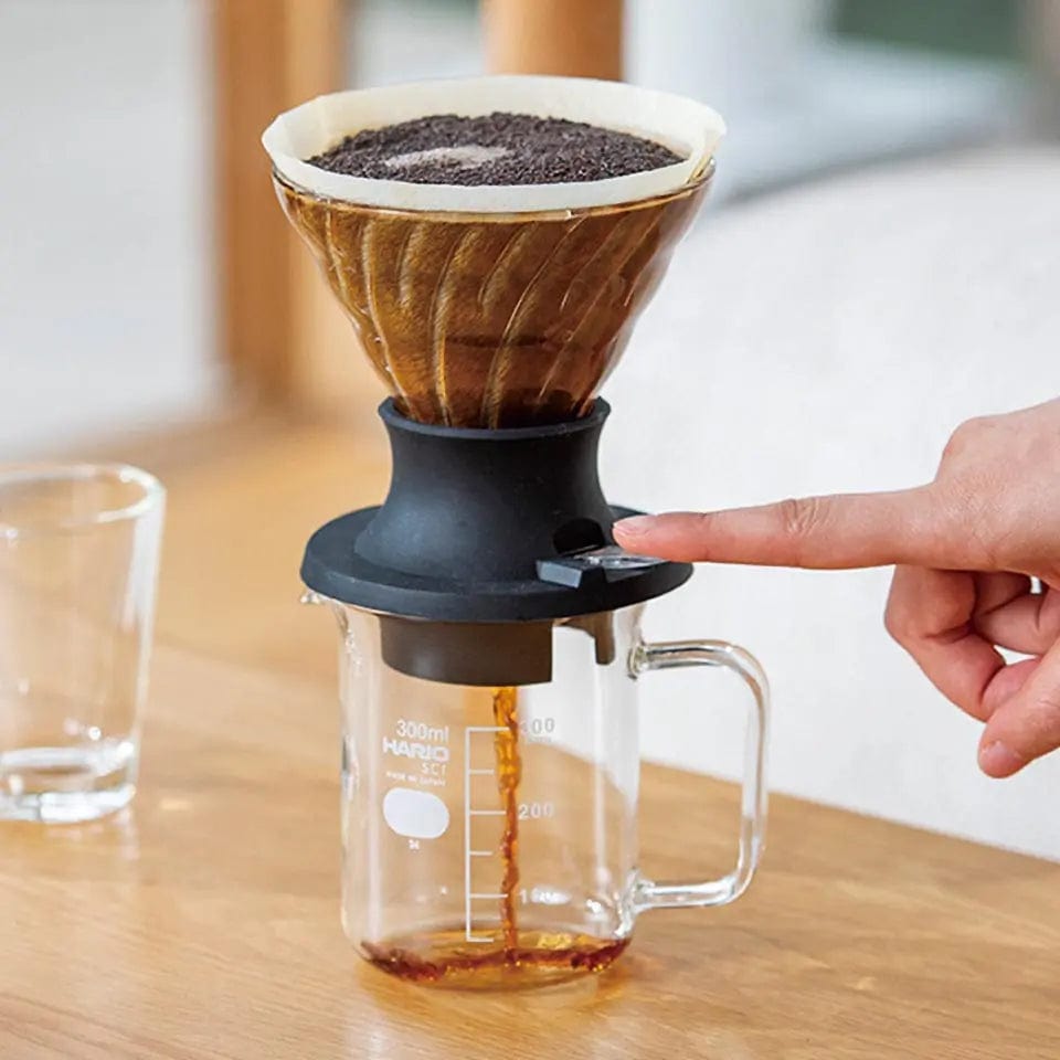 Hario Immersion Dripper Switch Glas Schwarz - zwei Größen Kaffee mobil Hario - rhiinland.com