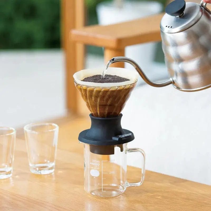 Hario Immersion Dripper Switch Glas Schwarz - zwei Größen Kaffee mobil Hario - rhiinland.com