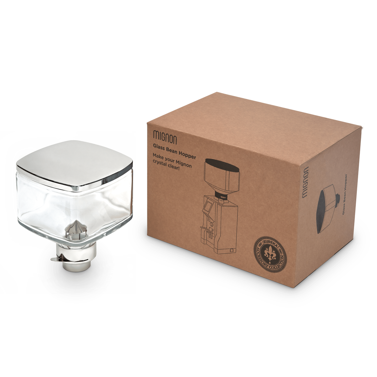 Eureka MIGNON Glass Bean Hopper – Bohnenbehälter aus Glas Bohnenbehälter Eureka - rhiinland.com