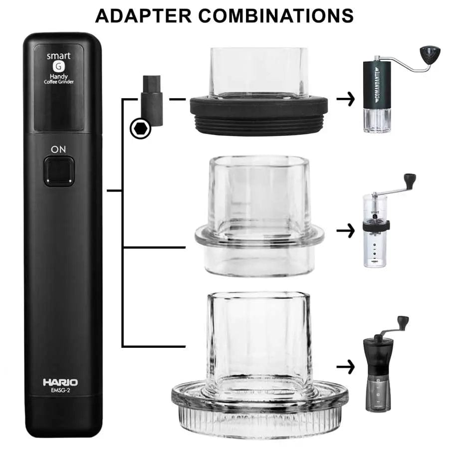 Hario Mobile Mill Stick und Comandante Adapter - Elektrifiziere deine Comandante Kaffeemühlenzubehör Hario - rhiinland.com