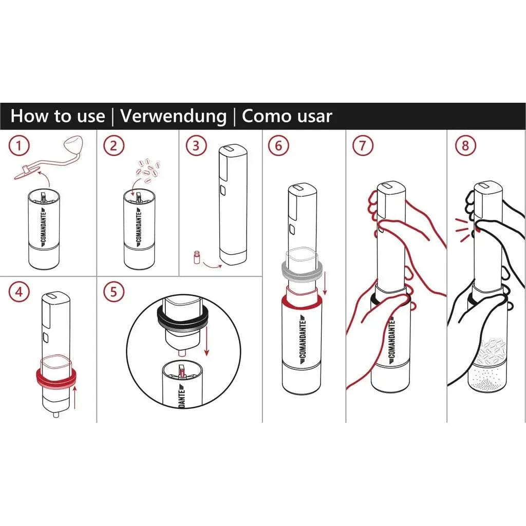 Hario Mobile Mill Stick und Comandante Adapter - Elektrifiziere deine Comandante Kaffeemühlenzubehör Hario - rhiinland.com