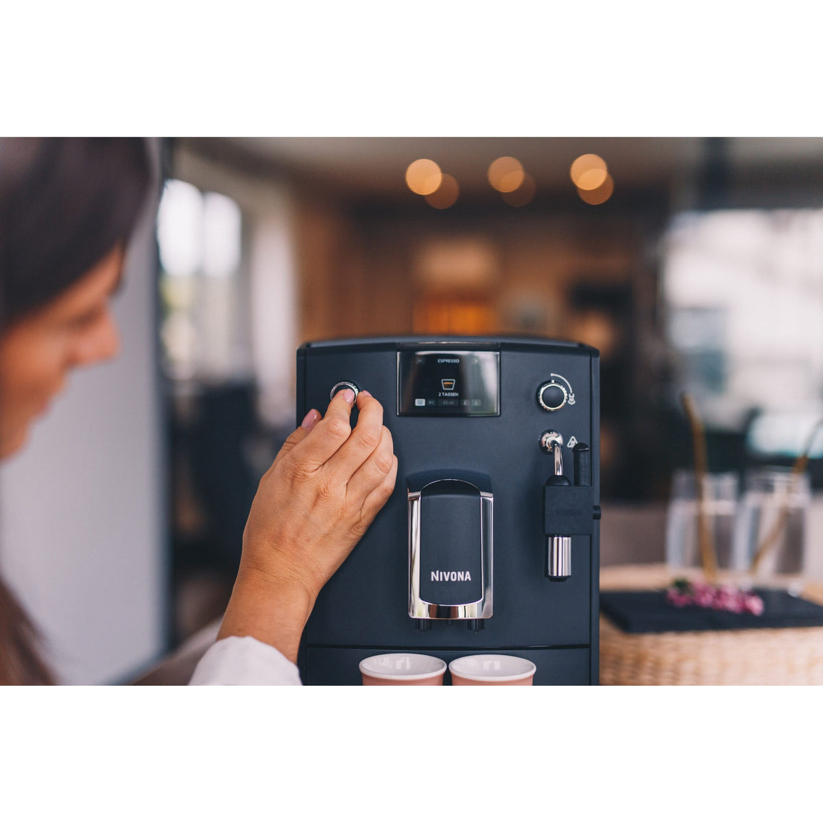 Nivona NICR 5'50 Mattschwarz – Chrom – Kaffeevollautomat Kaffeevollautomat Nivona - rhiinland.com
