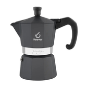 Moka Prestige Noblesse - Mokkakanne - Schwarz und Aluminium 2 Tassen Mokkakanne Forever - rhiinland.com