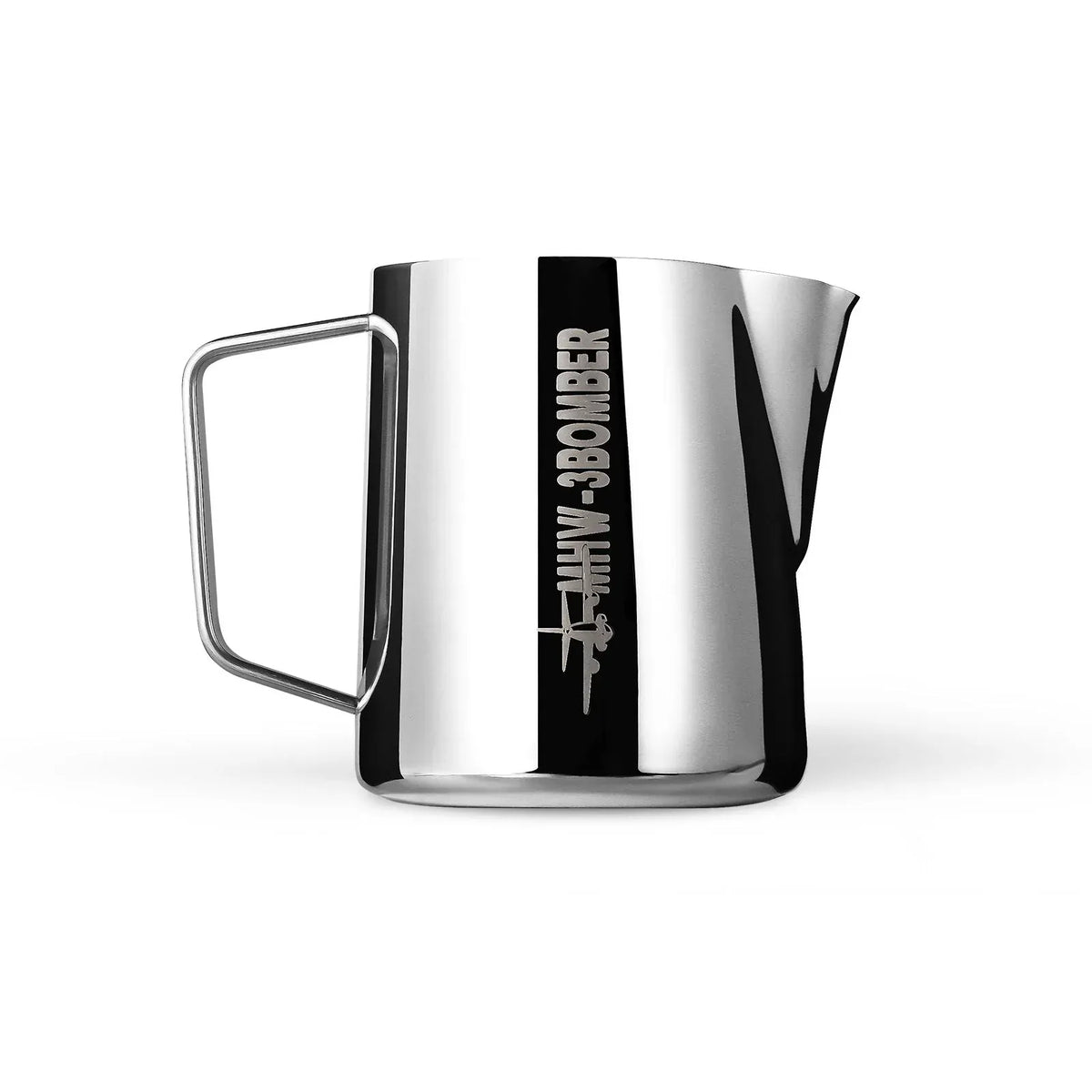 MHW-3BOMBER Latte Art Pitcher 5.0 Milchkännchen 400 ml – Glanzgrau Edelstahl Milchkännchen MHW-3Bomber - rhiinland.com
