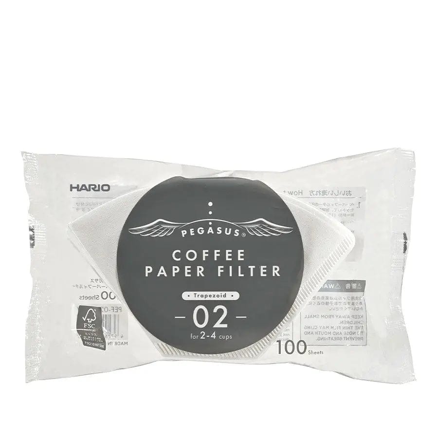 Hario Pegasus Filterpapier - 3 Größen - 100 Filter Filterpapier Hario 02 - rhiinland.com