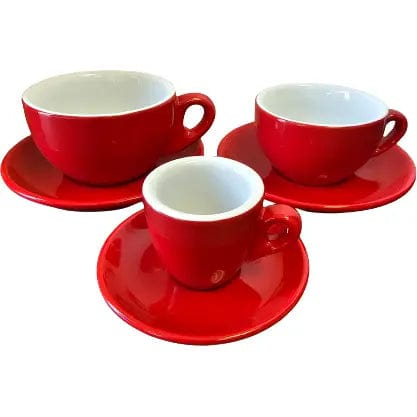 Espresso Tasse und Untertasse Rot Serie Palermo von Nuova Point 56 ml Espressotasse Nuova Point - rhiinland.com