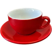 Cappuccino Tasse und Untertasse Rot Serie Palermo von Nuova Point 200 ml Cappuccinotasse Nuova Point - rhiinland.com