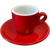 Espresso Tasse und Untertasse Rot Serie Palermo von Nuova Point 56 ml Espressotasse Nuova Point - rhiinland.com