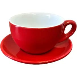 Milchkaffee Tasse und Untertasse Rot Serie Palermo von Nuova Point 290 ml Milchkaffeetasse Nuova Point - rhiinland.com