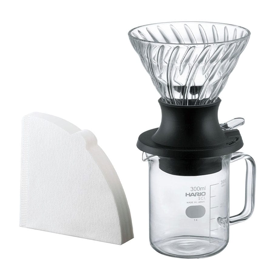 Hario Immersion Dripper Switch Server SET Glas Schwarz Kaffee mobil Hario - rhiinland.com