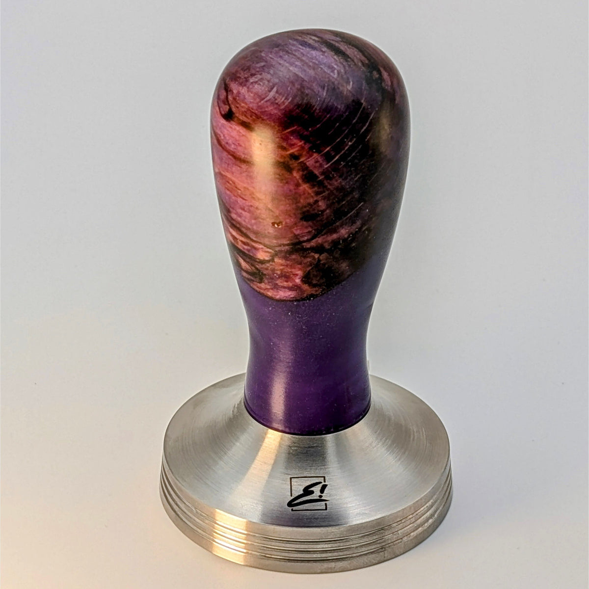 Epoxy Elegance Tamper #11 – Gestockte Buche & Violett Tamper EMMERICH Art - rhiinland.com