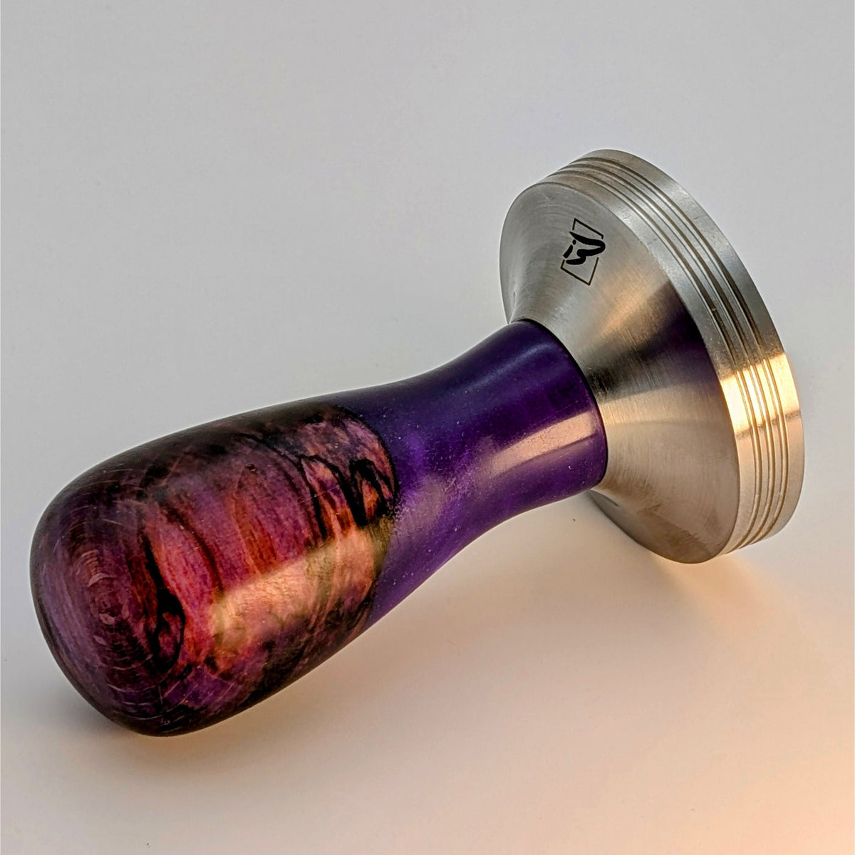 Epoxy Elegance Tamper #11 – Gestockte Buche & Violett Tamper EMMERICH Art - rhiinland.com