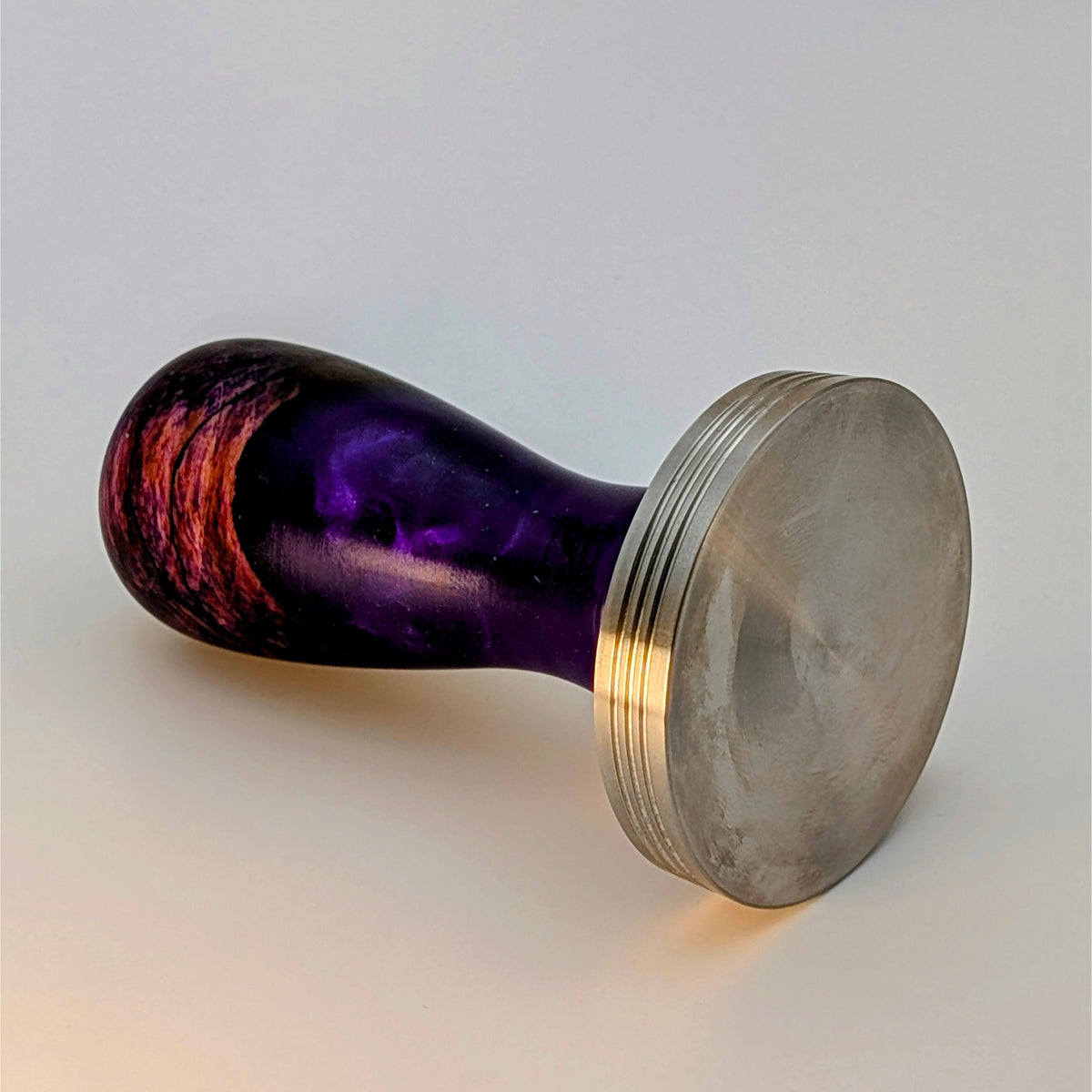 Epoxy Elegance Tamper #11 – Gestockte Buche & Violett Tamper EMMERICH Art - rhiinland.com