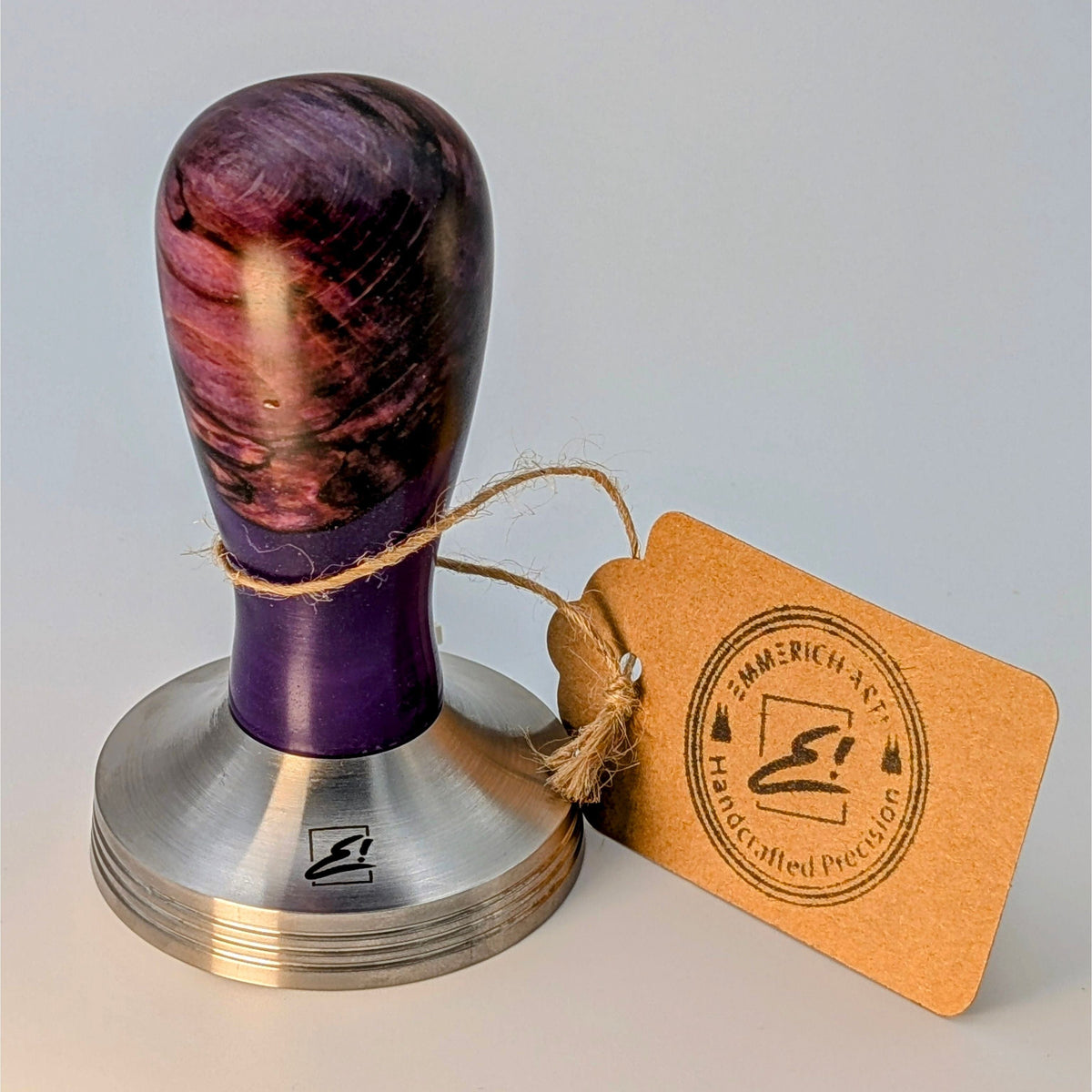 Epoxy Elegance Tamper #11 – Gestockte Buche & Violett Tamper EMMERICH Art - rhiinland.com