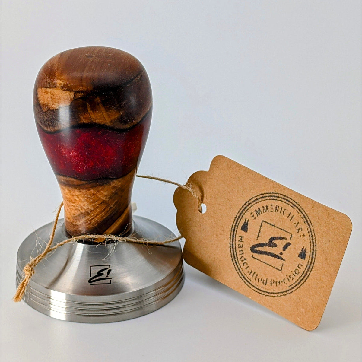 Epoxy Elegance Tamper #14 – Pappelmaser & Rubinrot Tamper EMMERICH Art - rhiinland.com