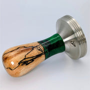Epoxy Elegance Tamper #19 – Gestockte Buche & Smaragdgrün Tamper EMMERICH Art - rhiinland.com