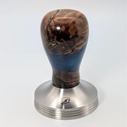 Epoxy Elegance Tamper #20 – Gestockte Buche & Tiefblau Tamper EMMERICH Art - rhiinland.com