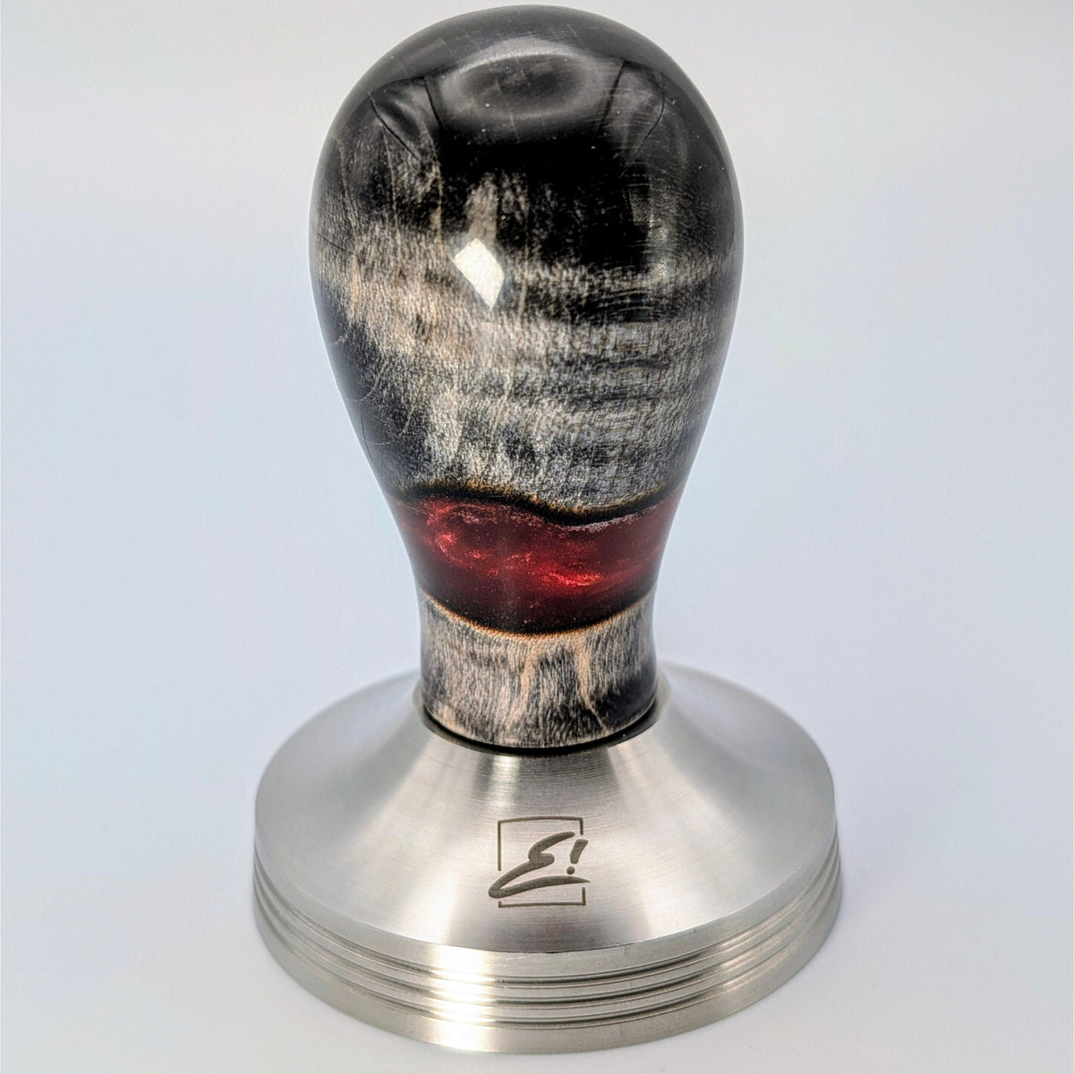Epoxy Elegance Tamper #22 – Dunkles Holz & Rauchrot Tamper EMMERICH Art - rhiinland.com
