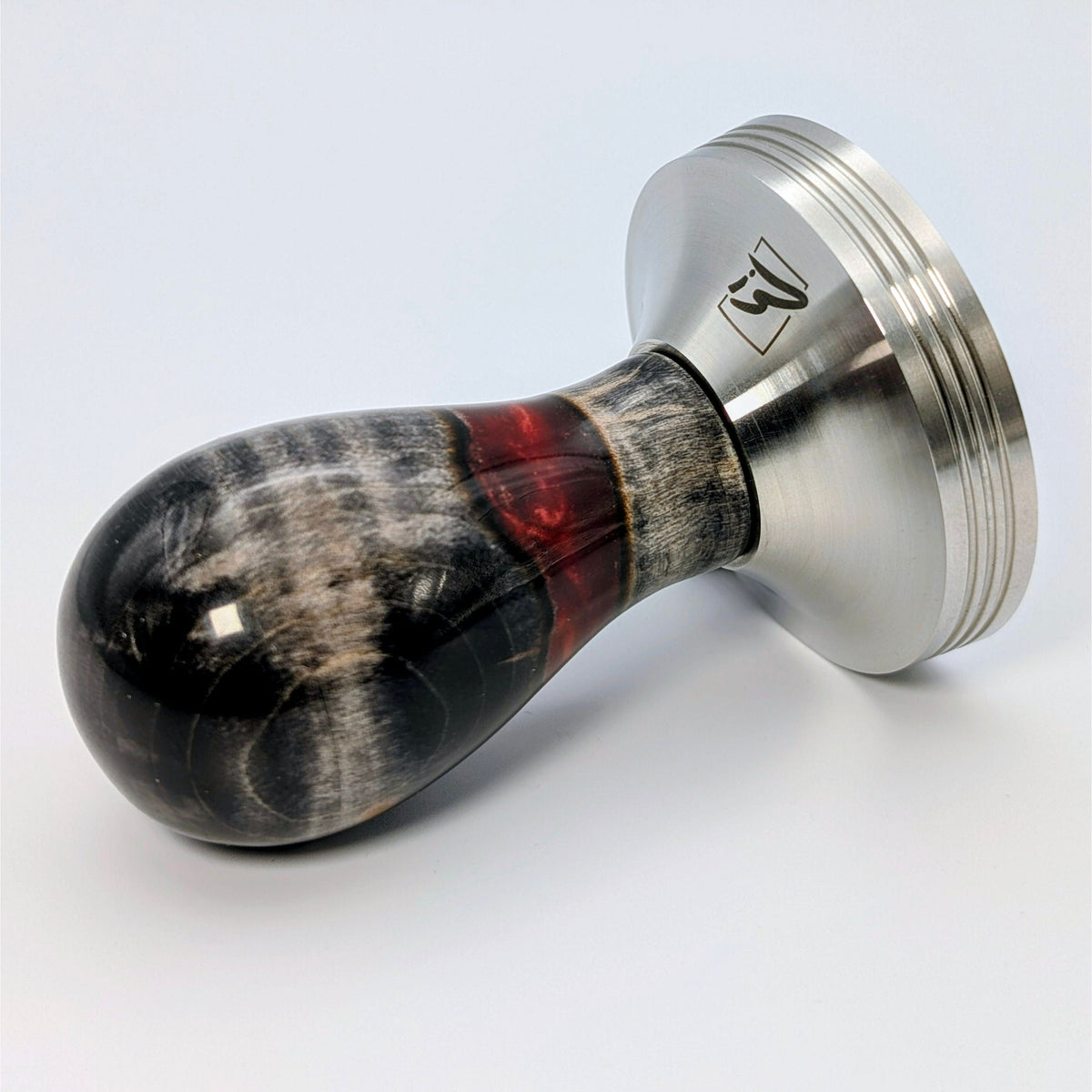 Epoxy Elegance Tamper #22 – Dunkles Holz & Rauchrot Tamper EMMERICH Art - rhiinland.com