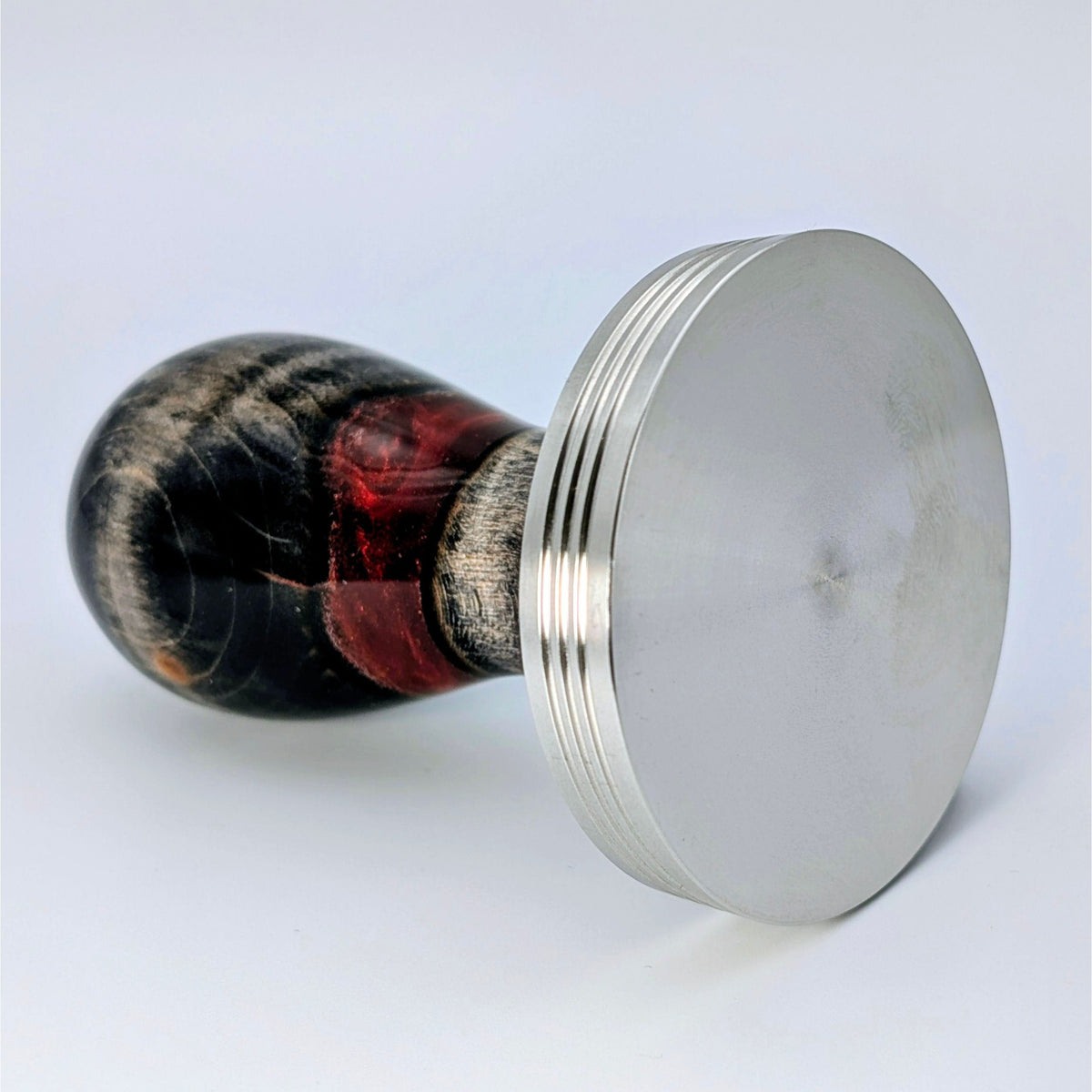 Epoxy Elegance Tamper #22 – Dunkles Holz & Rauchrot Tamper EMMERICH Art - rhiinland.com