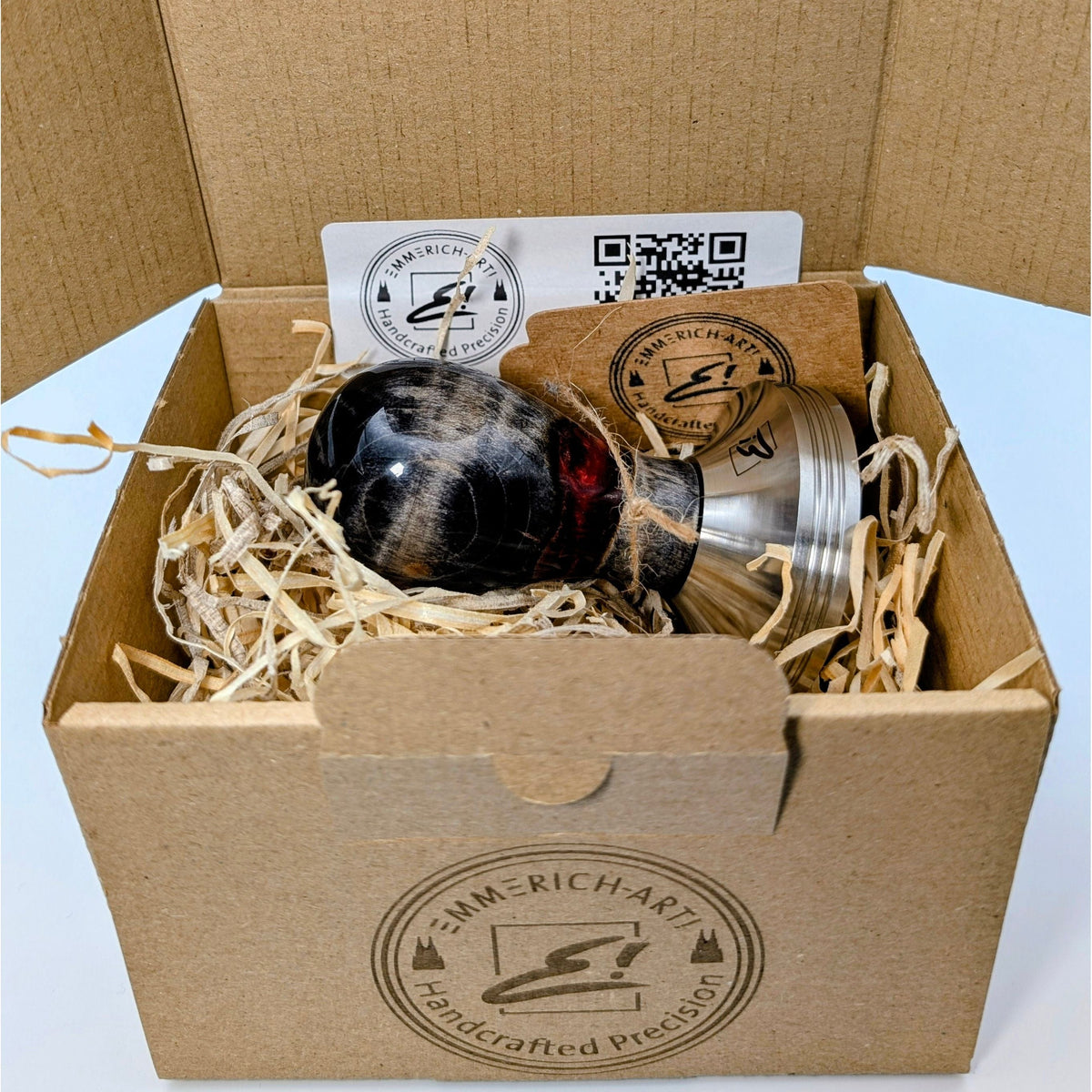 Epoxy Elegance Tamper #22 – Dunkles Holz & Rauchrot Tamper EMMERICH Art - rhiinland.com